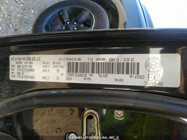 1C6RR7KT9JS349135 RAM 1500 St