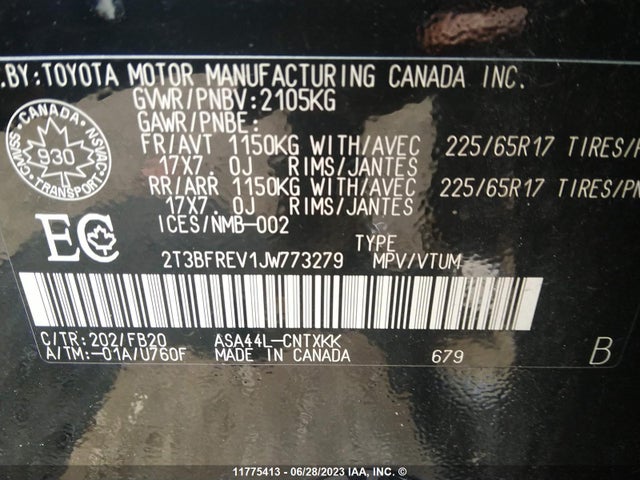 Toyota RAV4 LE 2018 2T3BFREV1JW773279 Image 9