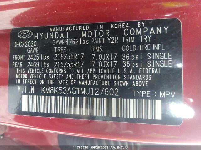 Hyundai Kona Ultimate 2021 KM8K53AG1MU127602 Image 11