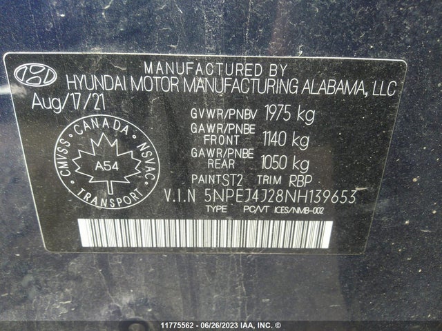 Hyundai Sonata Sel Plus 2022 5NPEJ4J28NH139653 Image 9