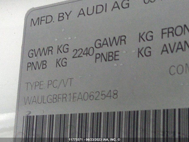 WAULGBFR1FA062548 Audi S5 Technik