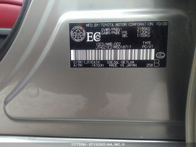 JTHGZ1E27M5018717 Lexus Is 350 F-sport