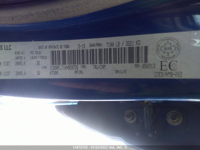 1C6SRFLT1KN859733 RAM 1500 Rebel