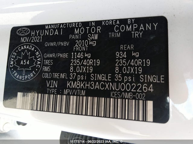 Hyundai KONA N 2022 KM8KH3ACXNU002264 Image 10