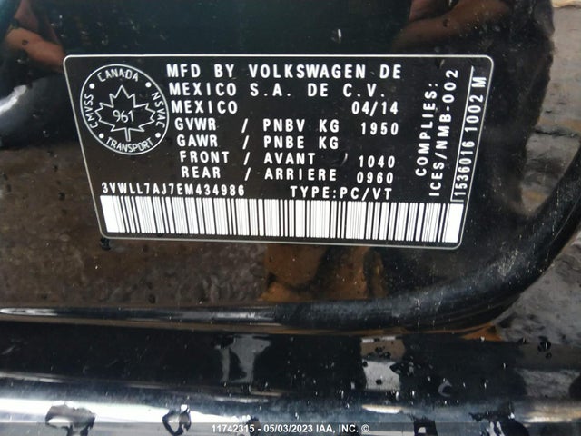 3VWLL7AJ7EM434986 Volkswagen JETTA TDI