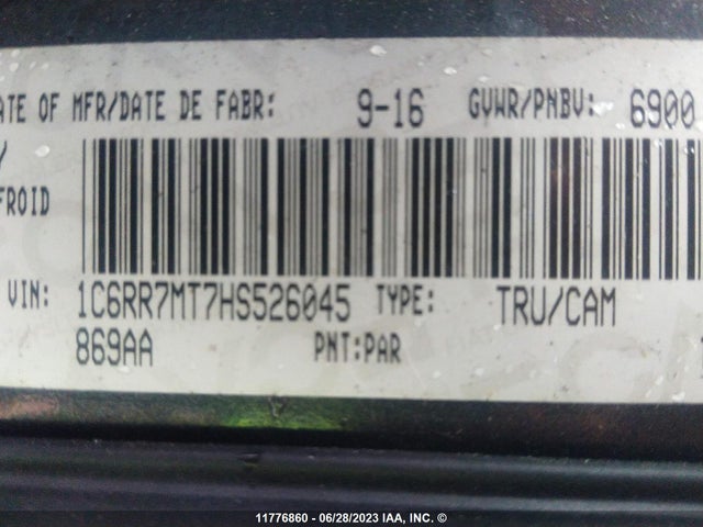 1C6RR7MT7HS526045 RAM 1500 Sport