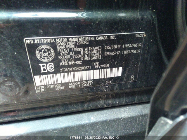 Toyota RAV4 LE 2022 2T3B1RFV3NC289571 Image 9