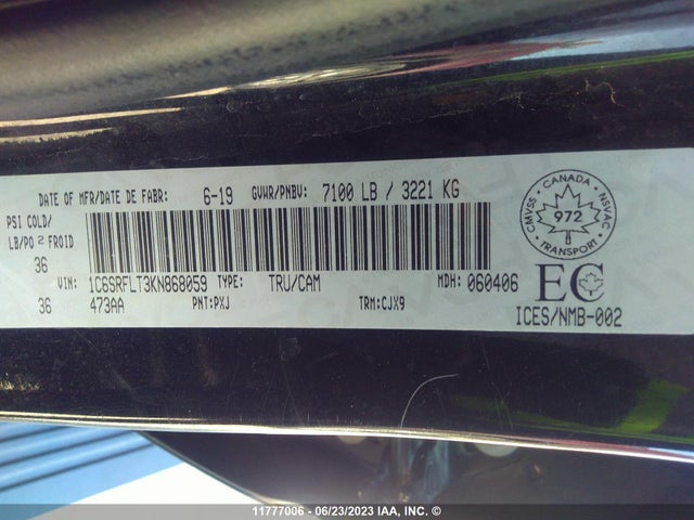 1C6SRFLT3KN868059 RAM 1500 Rebel