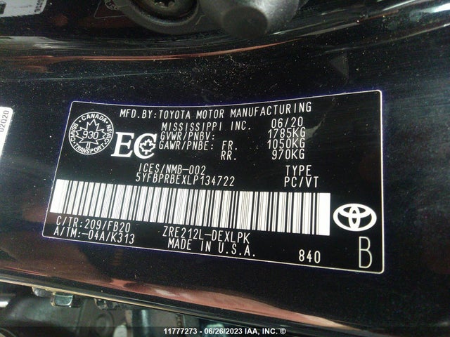 Toyota COROLLA LE 2020 5YFBPRBEXLP134722 Image 10
