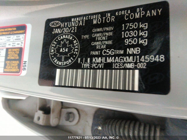 Hyundai ELANTRA SEL 2021 KMHLM4AGXMU145948 Image 10