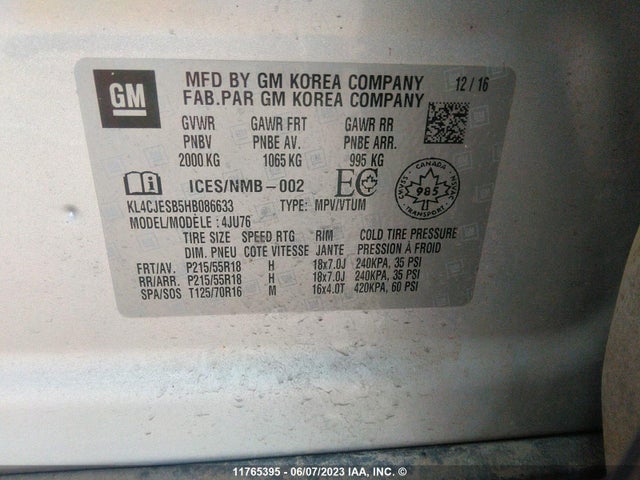 KL4CJESB5HB086633 Buick Encore Preferred