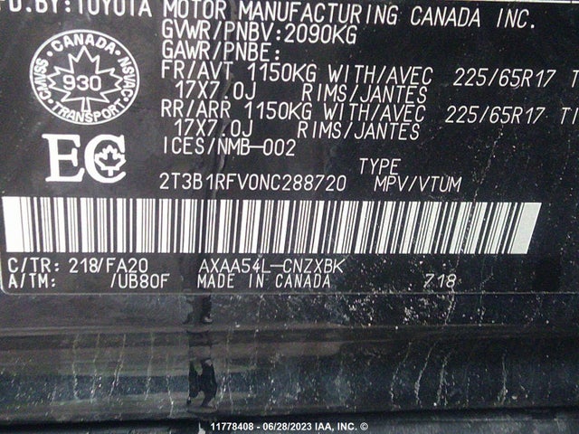 Toyota RAV4 LE 2022 2T3B1RFV0NC288720 Image 9