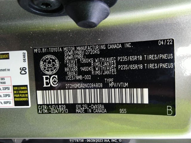 2T2HGMDA2NC084808 Lexus RX 450H