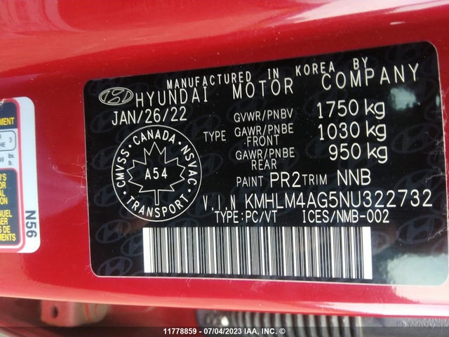 Hyundai ELANTRA SEL 2022 KMHLM4AG5NU322732 Image 9