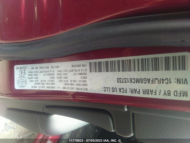 1C4RJFAG6MC613733 Jeep Grand Cherokee Laredo