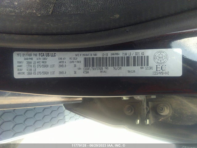 1C6SRFLT5KN737828 RAM 1500 Rebel