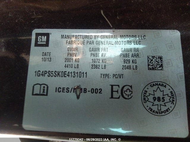 1G4PS5SK0E4131011 Buick Verano