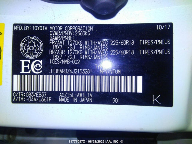 JTJBARBZ6J2153281 Lexus Nx 300/base/f Sport