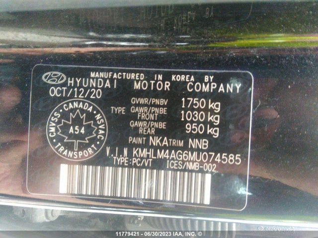 Hyundai ELANTRA SEL 2021 KMHLM4AG6MU074585 Image 11