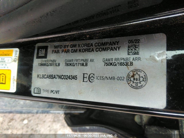 Chevrolet SPARK LS 2022 KL8CA6SA7NC024345 Image 9
