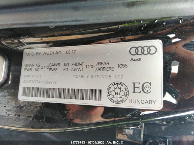WAUF1GFF4H1068378 Audi S3 Prestige