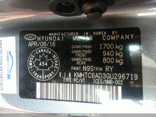 Hyundai VELOSTER 2016 KMHTC6AD3GU296719 Image 9