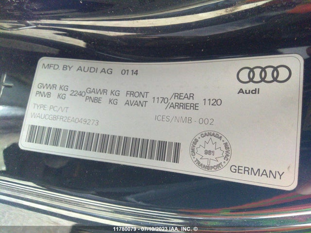 WAUCGBFR2EA049273 Audi S5