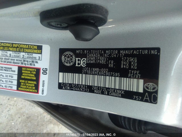 Toyota 2zr-fe 2017 2T1BURHE6HC907595 Image 27