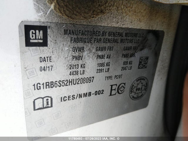 Chevrolet Volt Premier 2017 1G1RB6S52HU208097 Image 9