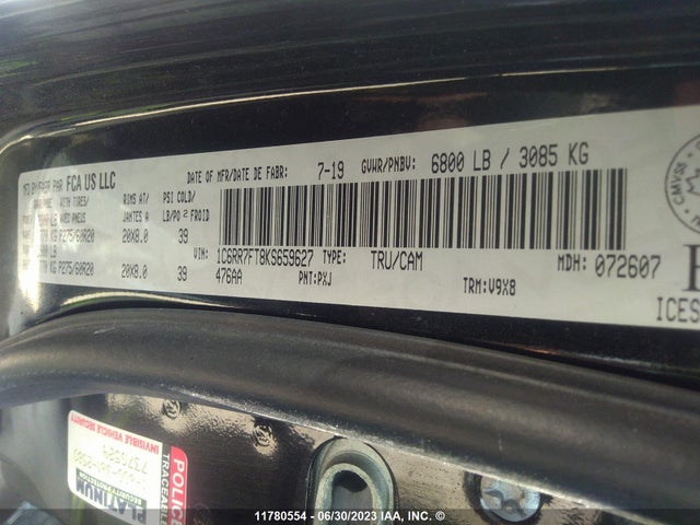 1C6RR7FT8KS659627 RAM 1500 Classic Tradesman