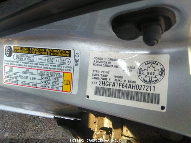 Aukcja sprzedaży 2010 Honda Civic, vin: 2HGFA1F64AH027211, numer aukcji: 11781492