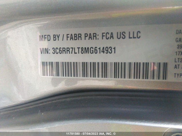 3C6RR7LT8MG614931 RAM 1500 Classic Slt