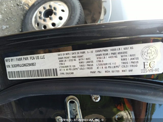 3C63RRJL5NG294957 RAM 3500 Laramie