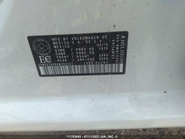 3VWE57BUXKM263321 Volkswagen JETTA SEL