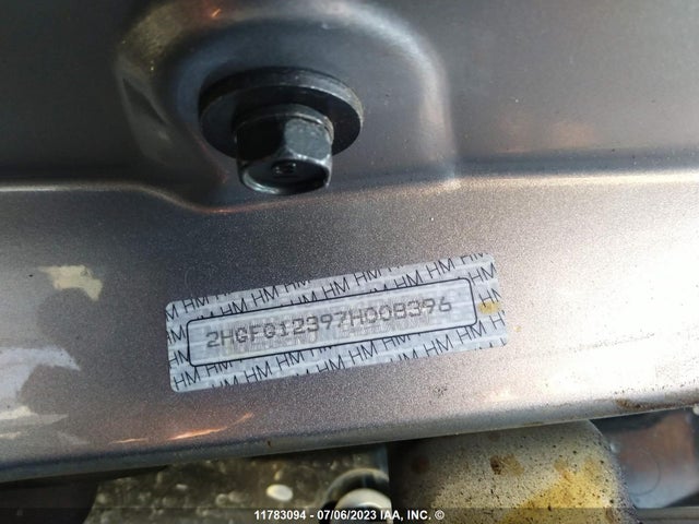 Aukcja sprzedaży 2007 Honda Civic Dx-g, vin: 2HGFG12397H008396, numer aukcji: 11783094