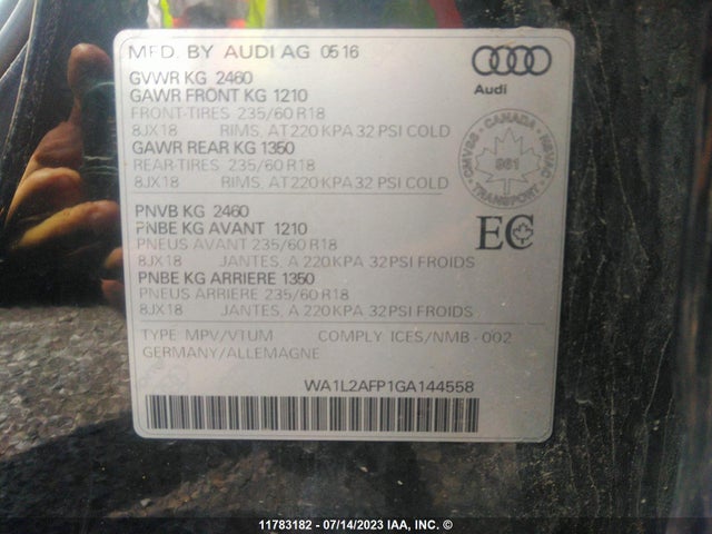 WA1L2AFP1GA144558 Audi Q5 Premium Plus