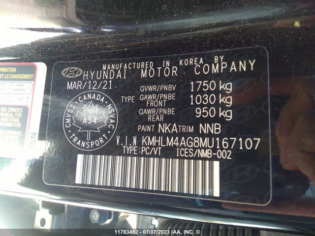 Hyundai ELANTRA SEL 2021 KMHLM4AG8MU167107 Image 11