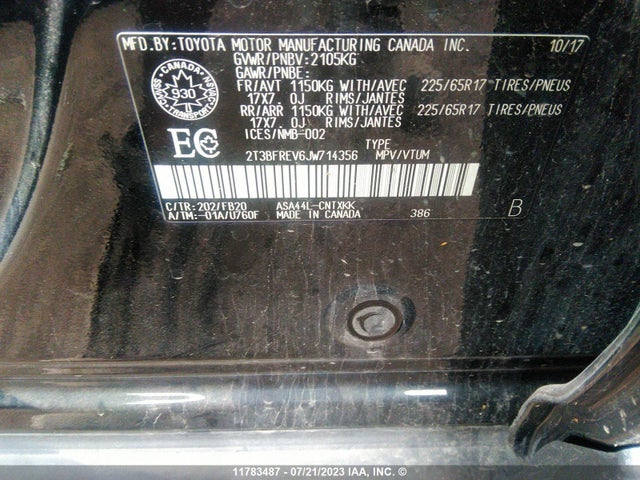 Toyota RAV4 LE 2018 2T3BFREV6JW714356 Image 10