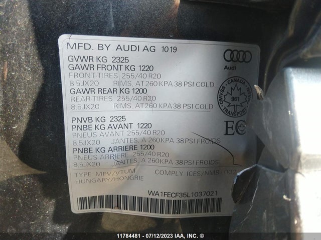 WA1FECF35L1037021 Audi Q3 Prestige S-line