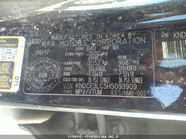 KIA Niro Ex Touring 2017 KNDCE3LC5H5093909 Image 9