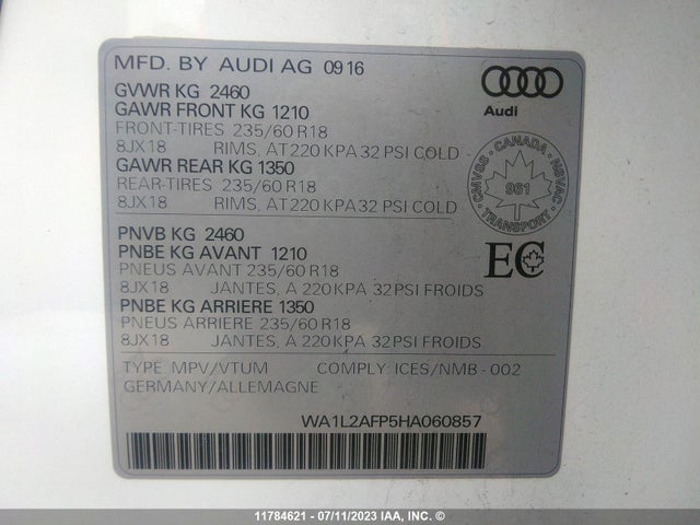 WA1L2AFP5HA060857 Audi Q5 Premium Plus