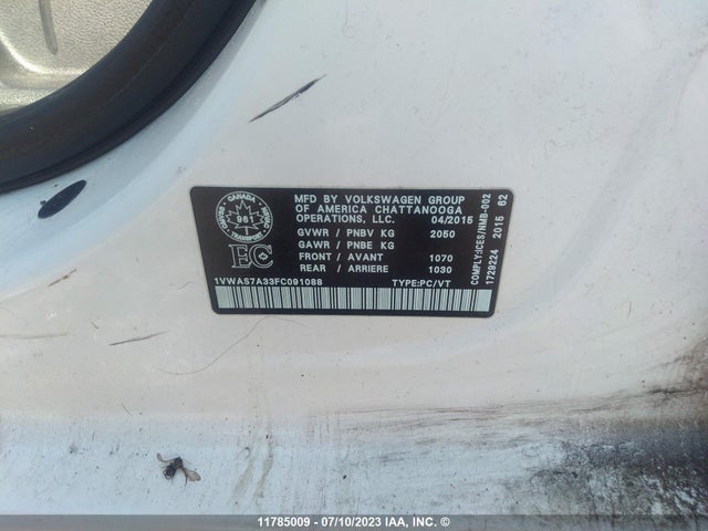 1VWAS7A33FC091088 Volkswagen PASSAT S
