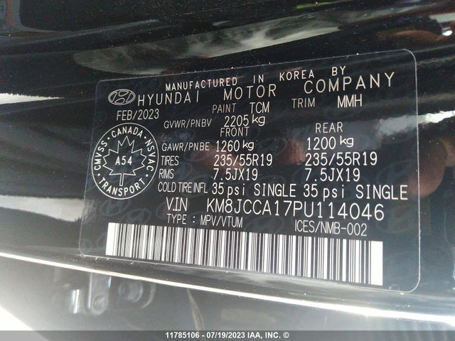 Hyundai Tucson Luxury 2023 KM8JCCA17PU114046 Image 9