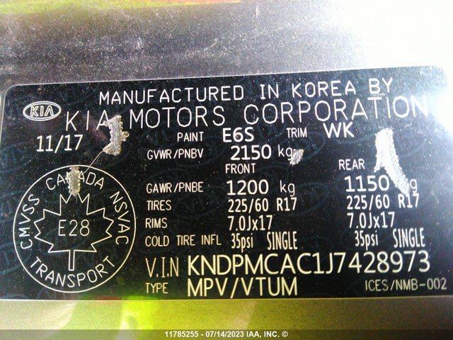 KIA Sportage Lx 2018 KNDPMCAC1J7428973 Image 9