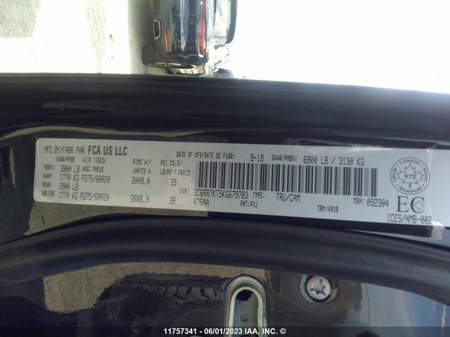 3C6RR7KT5KG679783 RAM 1500 Classic Tradesman