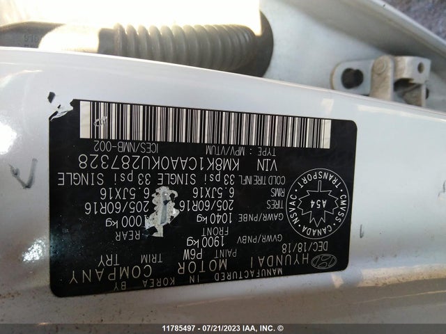 Hyundai KONA 2019 KM8K1CAA0KU287328 Image 9