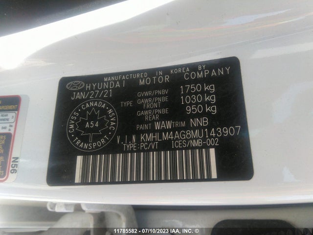 Hyundai ELANTRA SEL 2021 KMHLM4AG8MU143907 Image 9
