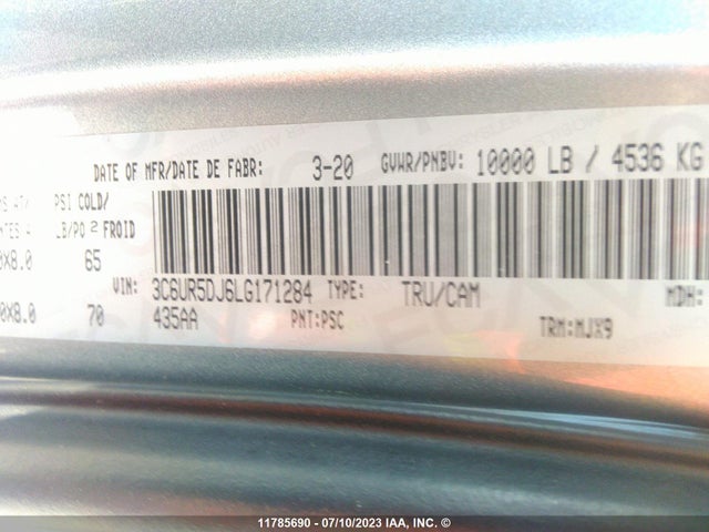 3C6UR5DJ6LG171284 RAM 2500 Big Horn