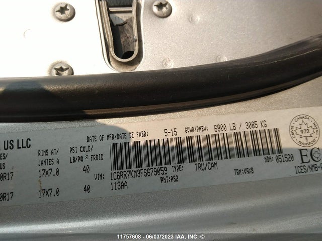 1C6RR7KM3FS679059 RAM 1500 St