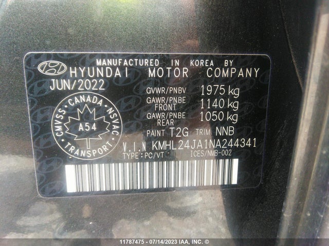 Hyundai SONATA SE 2022 KMHL24JA1NA244341 Image 9